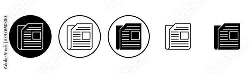 Newspaper icon set. news paper vector sign