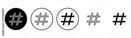 Hashtag icon set. hashtag symbol