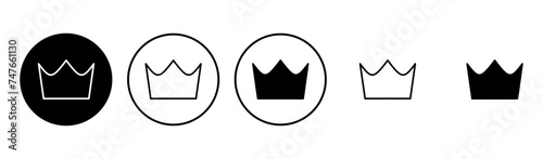 Crown icon set. crown vector icon