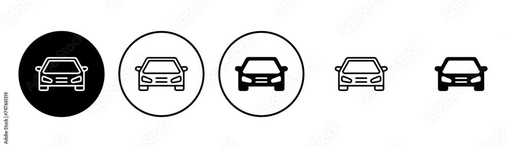 Car icon set. car vector icon. small sedan Car icon set. car vector icon. small sedan