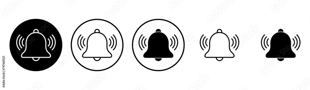 Bell Icon set. Notification icon for your web site design Bell Icon set. Notification icon for your web site design
