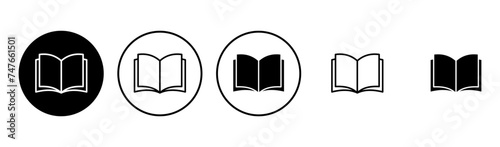 Book icon set. open book icon vector. ebook icon
