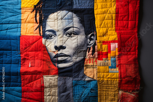 A quilt woven from threads of love and acceptance, each patch representing a different gender identity and expression, stitched together with care and solidarity.