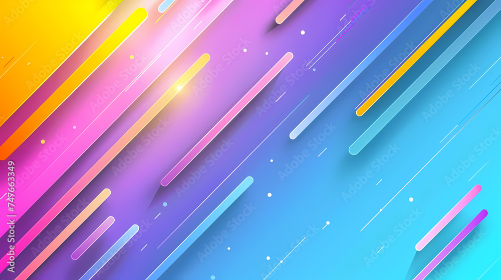 Colorful Abstract Background With Gradient Lines and Dots