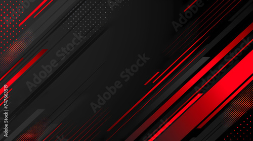 Abstract Red and Black Dynamic Lines Background. For website, header, background, website photo