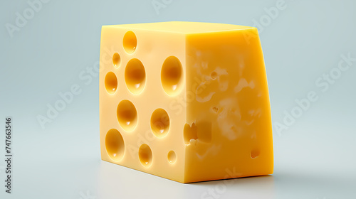 Photo of hollow cheese slices in front of yellow background