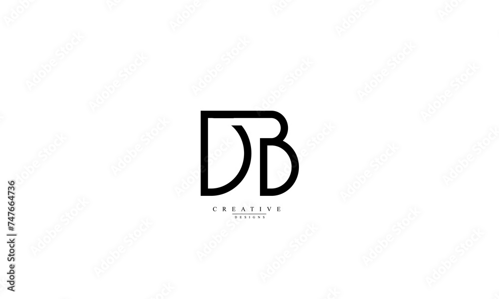 Alphabet letters Initials Monogram logo DB BD D B Alphabet letters Initials Monogram logo DB BD D B