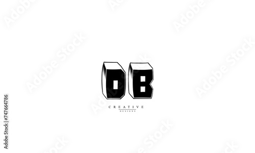 Alphabet letters Initials Monogram logo DB BD D B