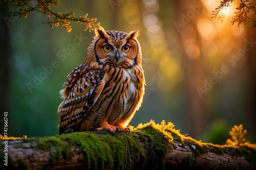 Winged Wisdom: Charming Owls in Their Natural Environment © Evanilde