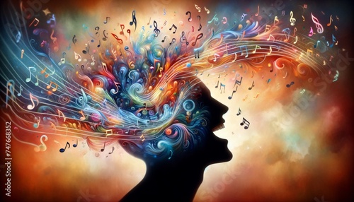Symphony of the Mind: A Visual Ode to the Joy of Music and the Colorful Rhythms of Life