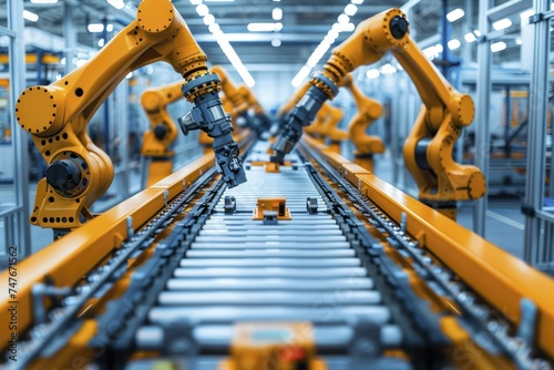 Inside automated assembly lines, machines and robotic arms harmoniously assemble products with precision and efficiency, the core of modern manufacturing.