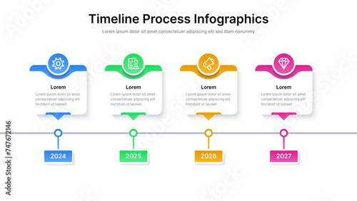 Modern infographics options vector with 4 steps
