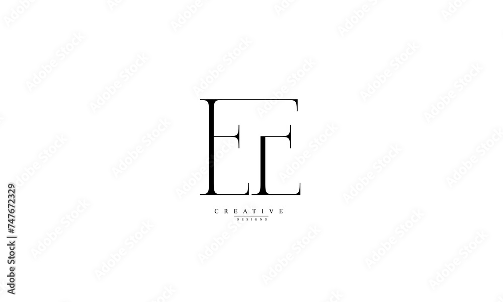 Alphabet letters Initials Monogram logo EE E