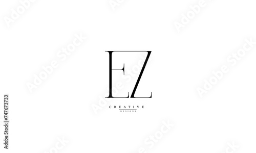 Alphabet letters Initials Monogram logo EZ ZE E Z