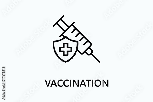 Vaccination icon or logo sign symbol vector illustration