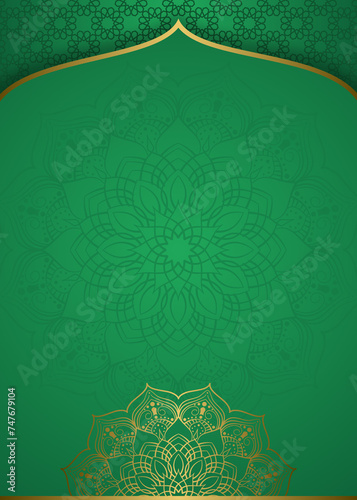 elegant islamic modern ornament background with gold accent