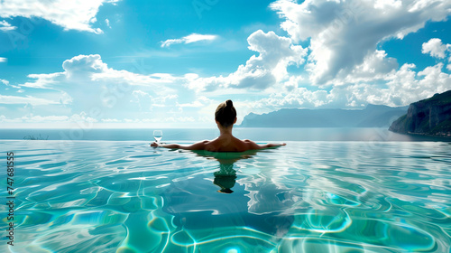 Spa - Woman in Health Pool for Relaxation