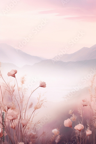 A dreamy landscape featuring soft pastel colors and ethereal elements © Shining Pro