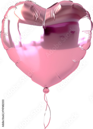 3d rendering of a heart balloon on a white background. Love concept. valentine. mother's day.	
