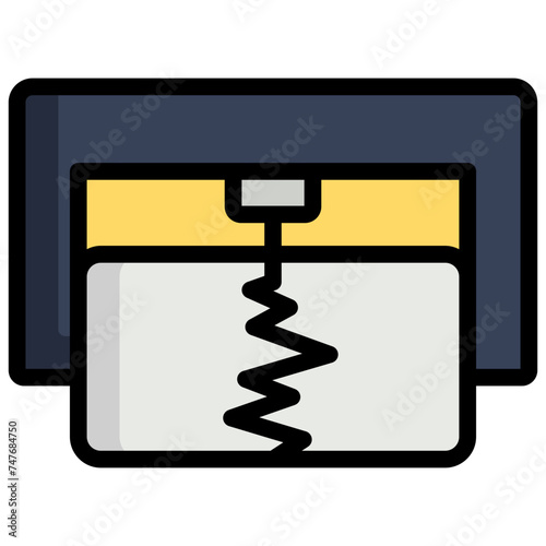 seismograf icon illustration design with filled outline