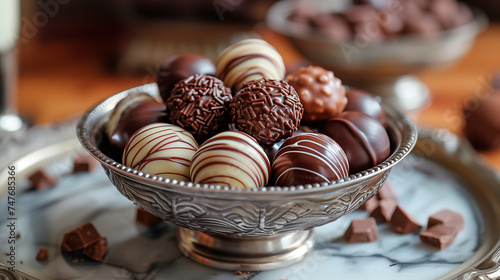 Bombons trufados ao leite para a páscoa photo