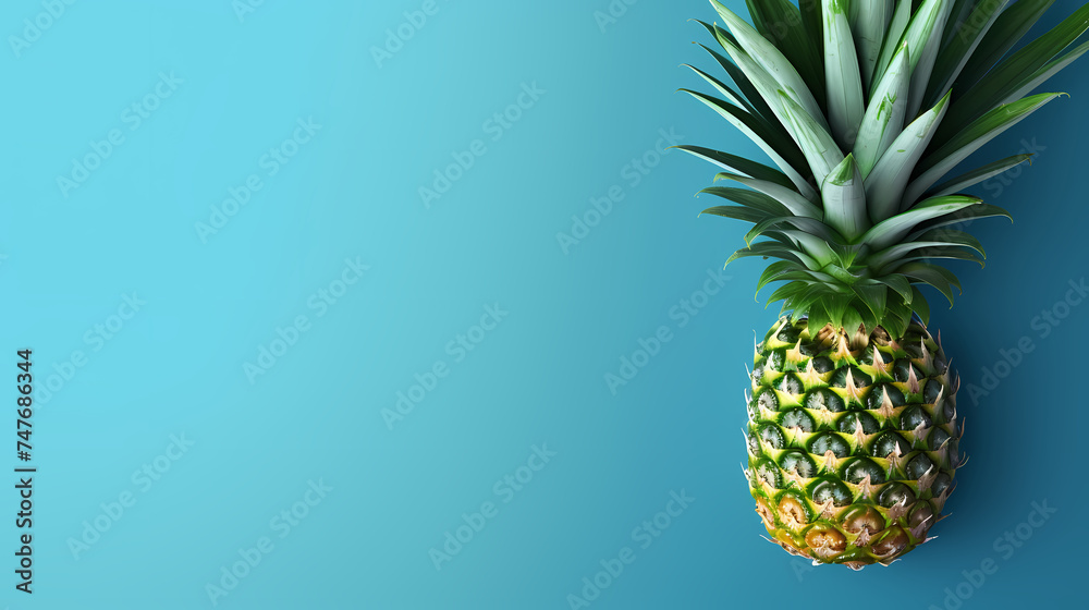 Fototapeta premium Pineapple, natural background represents the concept of organic fruit