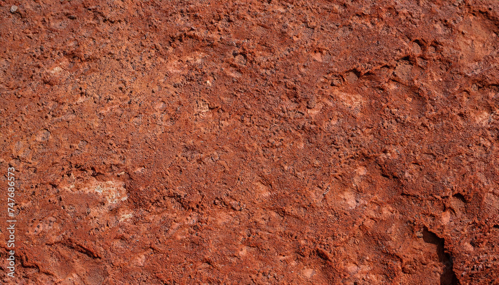close view of the red stone surface. concept: surface of Mars., background with space for text