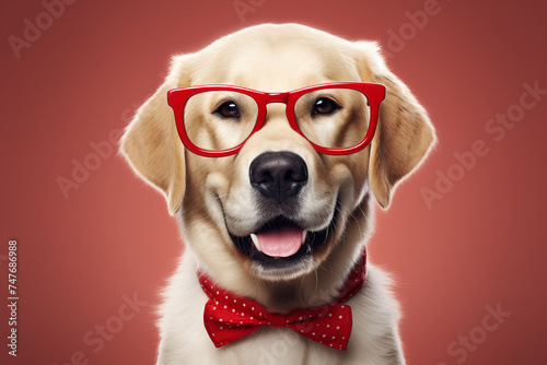 a dog, cute, adorable, dog with glasses