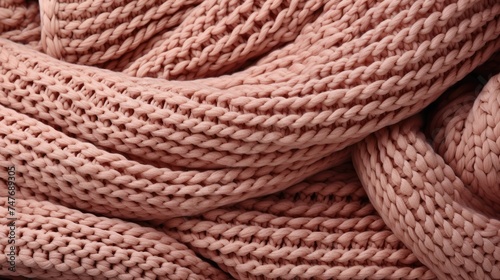 knitted light beige scarf closeup texture