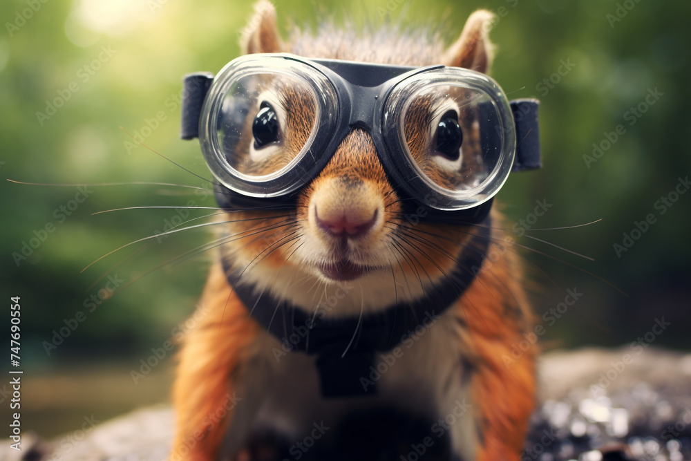 a squirrel, cute, adorable, a squirrel with glasses a squirrel, cute, adorable, a squirrel with glasses