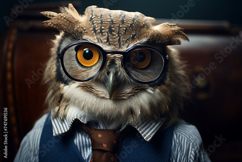 owl, cute, adorable, scary, spectacled owl