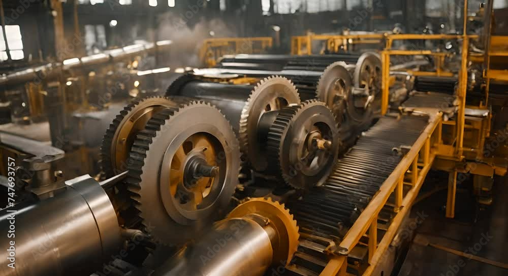 Steel Teamwork: Rotating Industrial Cogs and the Power of Collaboration Steel Teamwork: Rotating Industrial Cogs and the Power of Collaboration