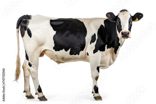 white and black cow on transparency background PNG 