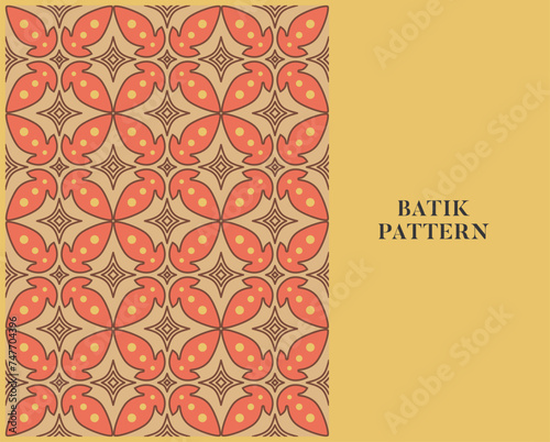 batik pattern with retro style and color
