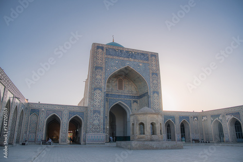 Architectural ensemble of 12th century, minaret and mosque. Bukhara, Uzbekistan
