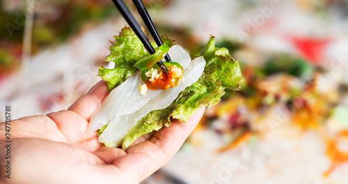 Sashimi, fresh raw fish dish