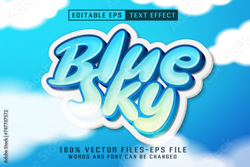 Blue Sky Editable Text Effect
