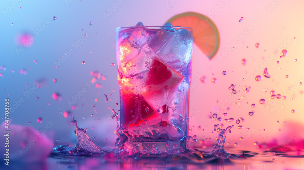 Colorful fresh drink for poster background - obrazy, fototapety, plakaty 