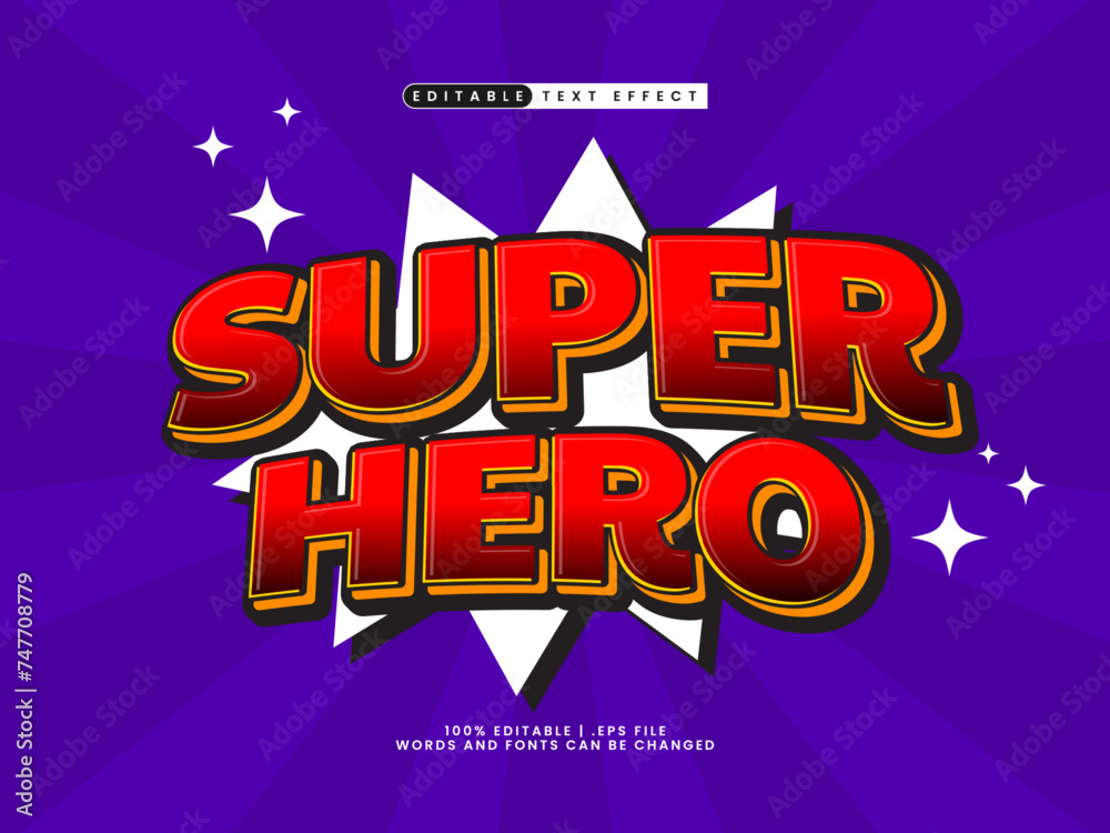 super hero editable text effect