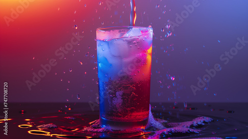 Colorful fresh drink for poster background