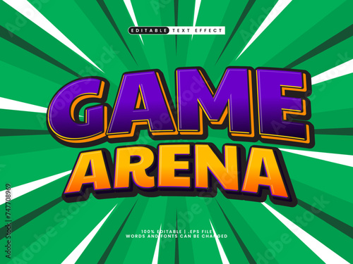 game arena editable text effect