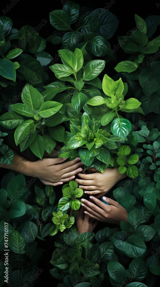 hands holding Beautiful green plants, Happy Environment Day hands holding Beautiful green plants, Happy Environment Day