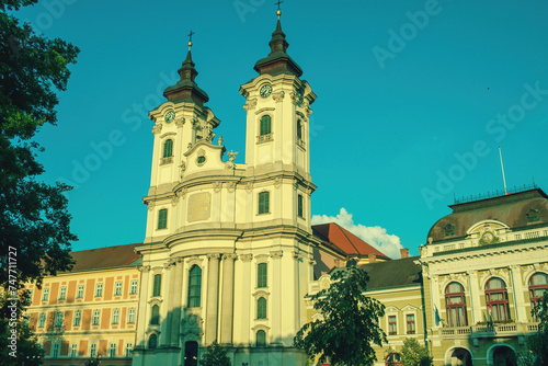 Minorite church in Eger,Hungary.Summer season