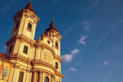 Minorite church in Eger,Hungary.Summer season