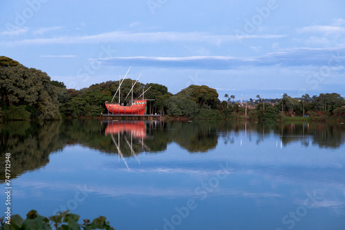 Lake and boat.