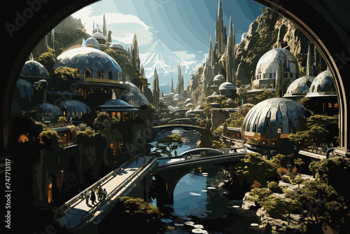 landscape painting with artistic conception