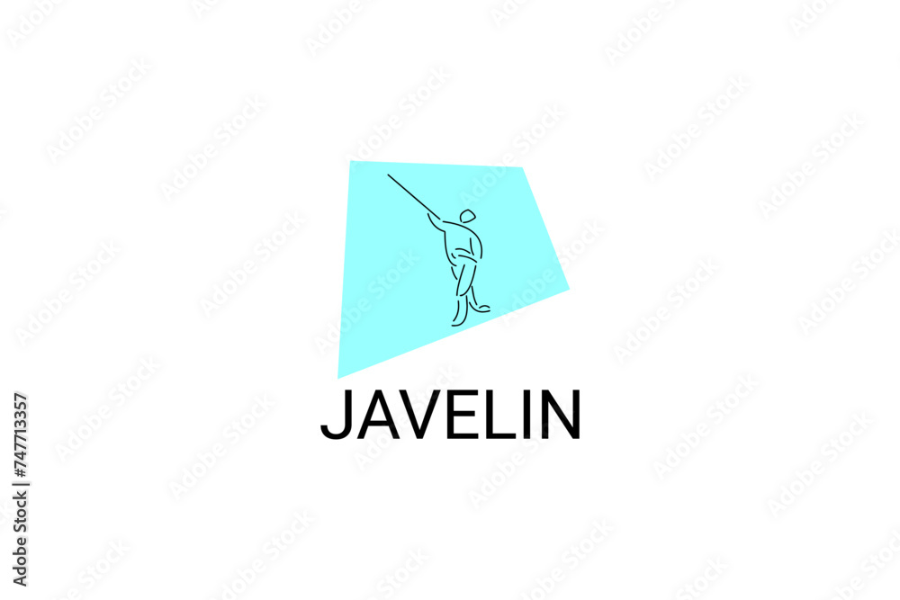 Javelin throw sport vector line icon. Javelin throw stance. sport pictogram, vector illustration. Javelin throw sport vector line icon. Javelin throw stance. sport pictogram, vector illustration.