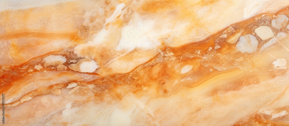 A detailed view showcasing the intricate patterns and colors of a natural Onyx marble surface, predominantly in brown and white hues. The smooth texture of the marble is highlighted, A detailed view showcasing the intricate patterns and colors of a natural Onyx marble surface, predominantly in brown and white hues. The smooth texture of the marble is highlighted,
