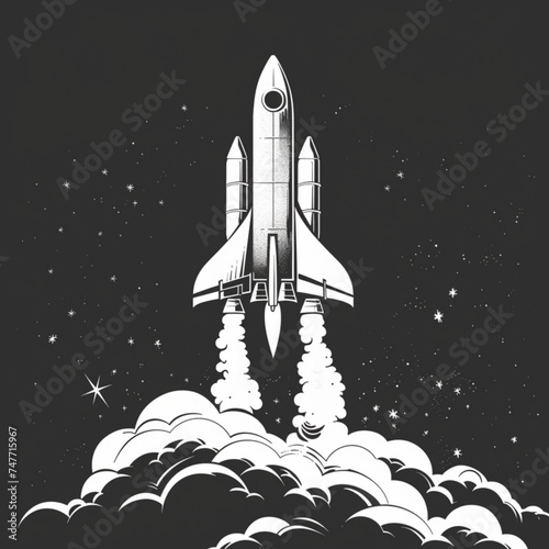 rocket in space