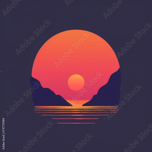 sunset in the mountains